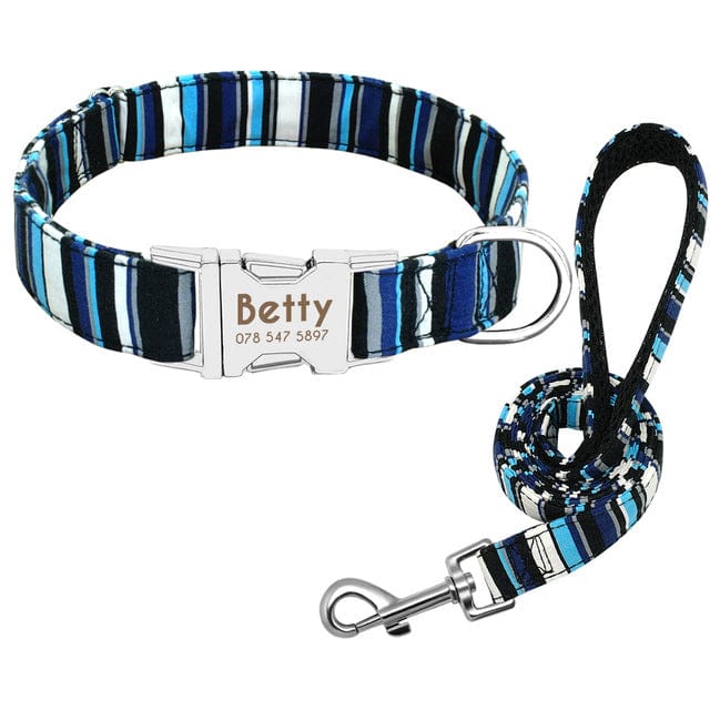Trendy Personalisable Collar and Leash Sets