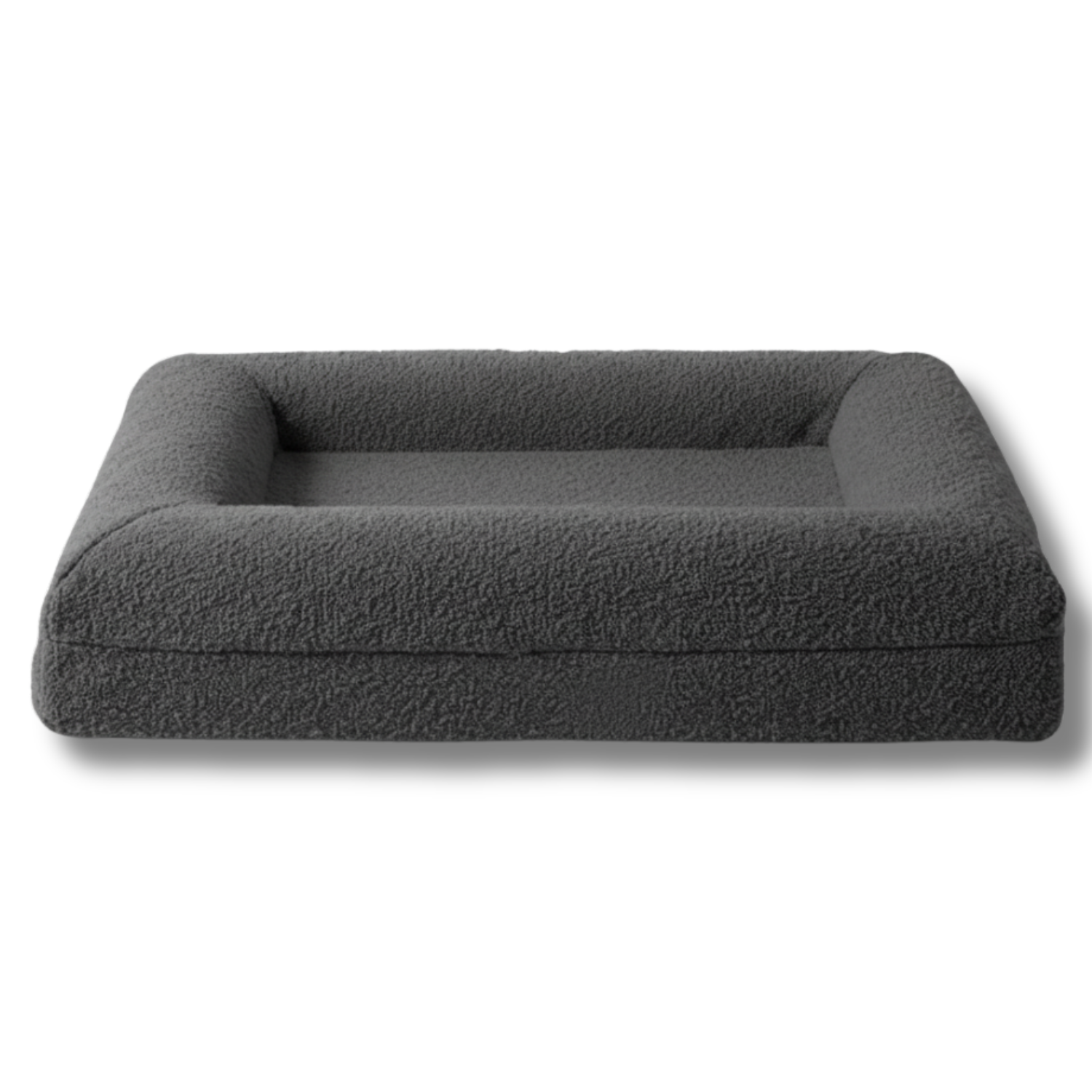 Gray pet bed on a white background