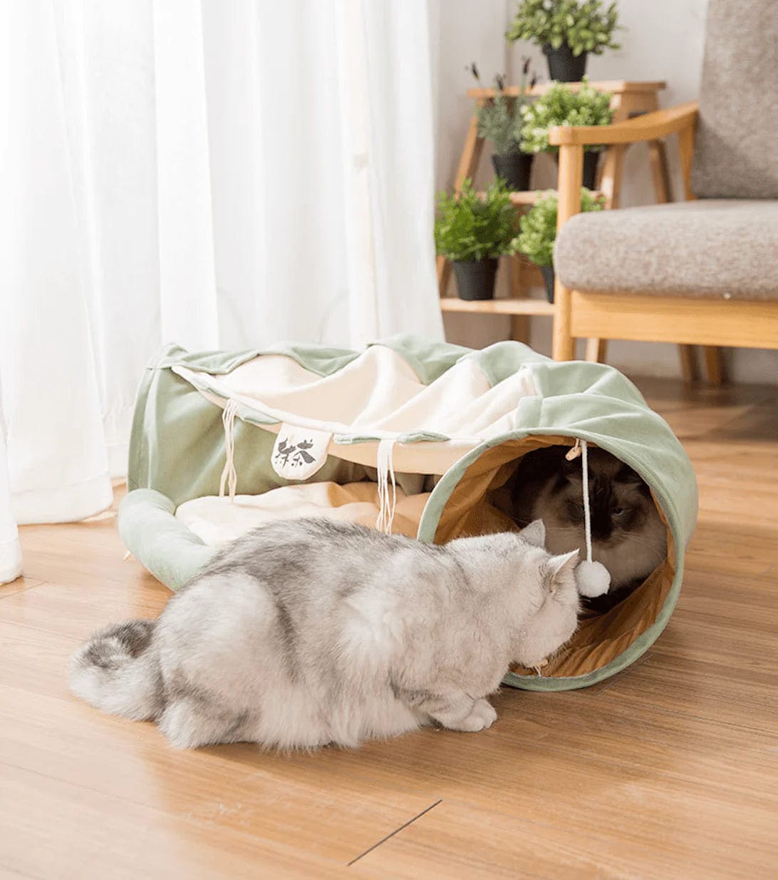 Plush Burrowing Cat Tunnel