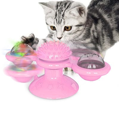 Windmill Rotating Suction Cup Spinning Cat Toy